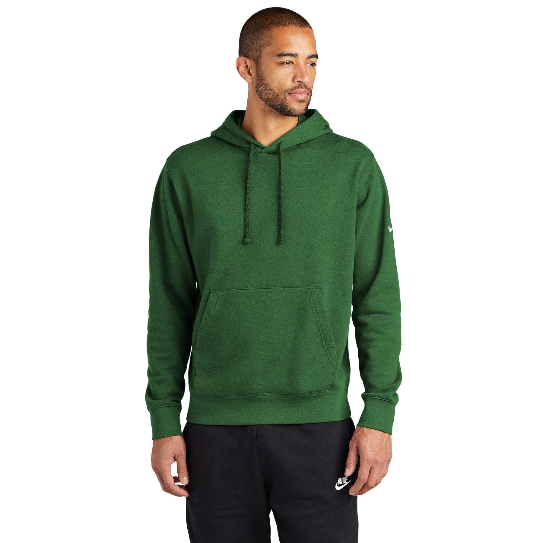 Nike-Nike Club Fleece Sleeve Swoosh Pullover Hoodie NKDR1499-MedTech-5